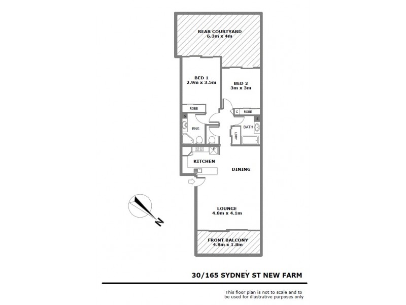 30/165 Sydney Street, New Farm QLD 4005 Floorplan