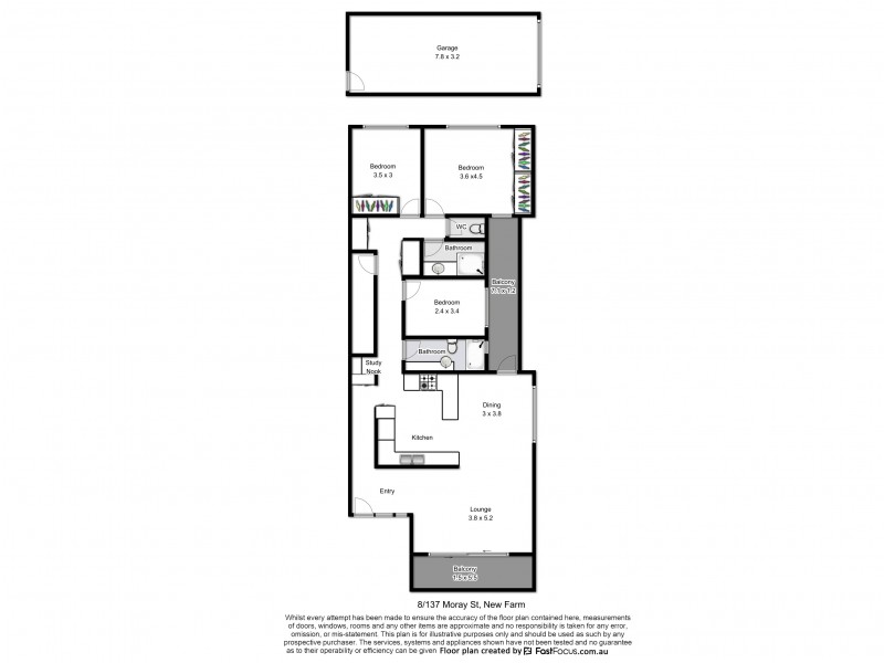 8/137 Moray Street, New Farm QLD 4005 Floorplan