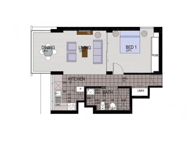 218/79 Moray Street, New Farm QLD 4005 Floorplan