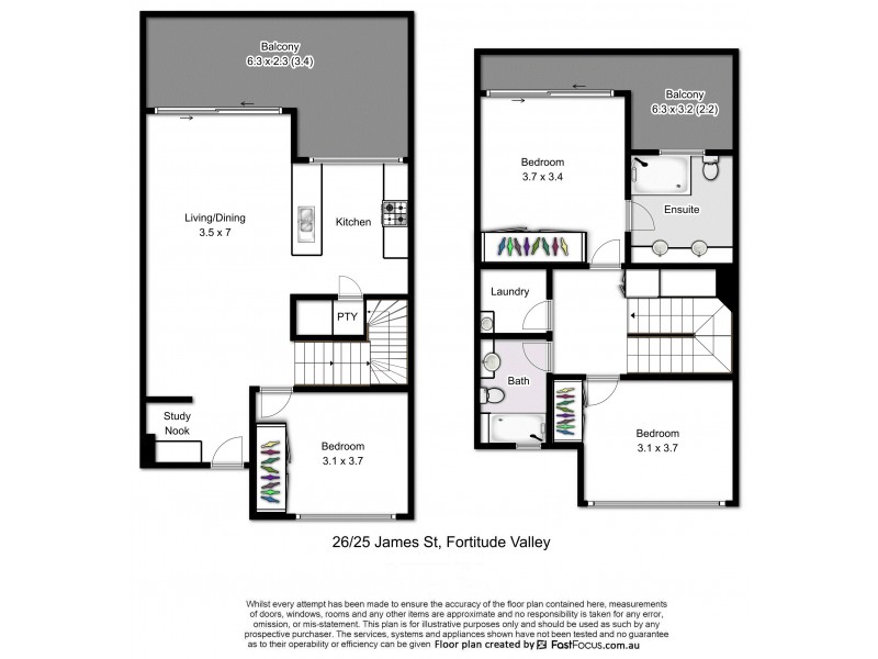 26/25 James Street, Fortitude Valley QLD 4006 Floorplan