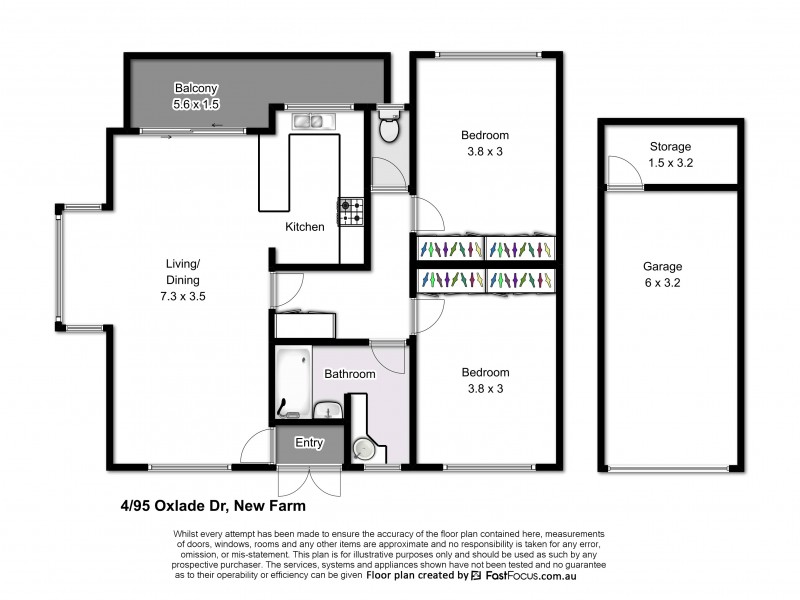 4/95 Oxlade Drive, New Farm QLD 4005 Floorplan