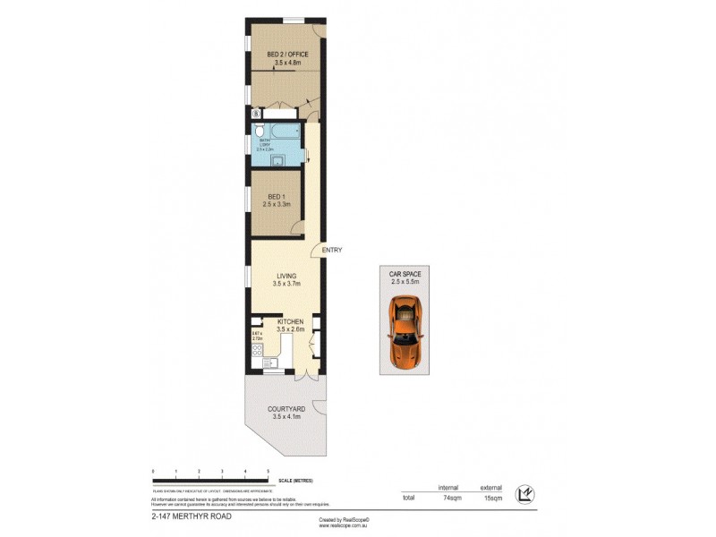2/147 Merthyr Road, New Farm QLD 4005 Floorplan