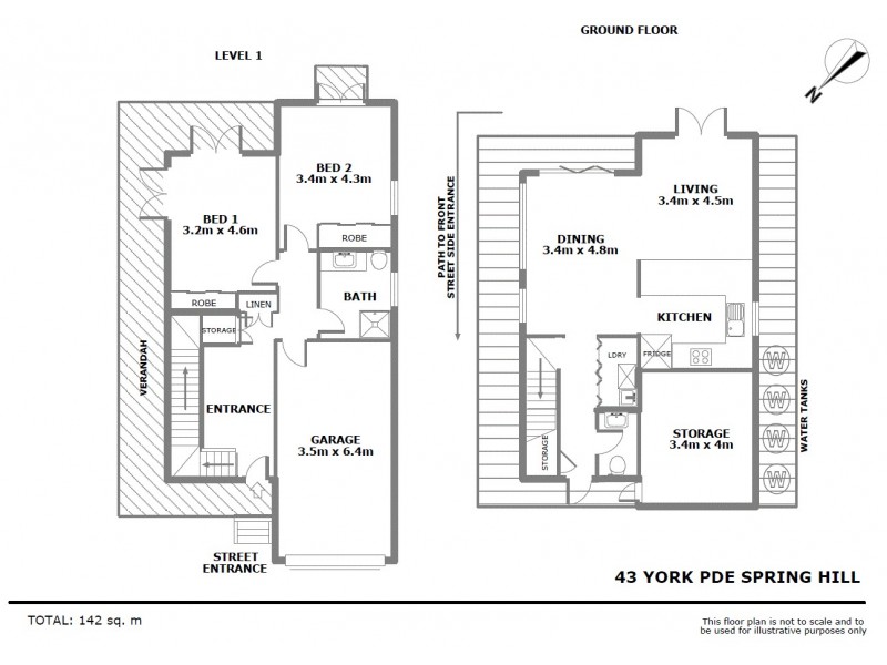 43 York Parade, Spring Hill QLD 4000 Floorplan