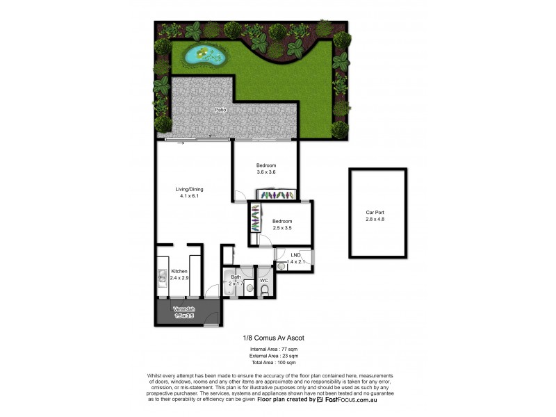 1/8 Comus Avenue, Ascot QLD 4007 Floorplan