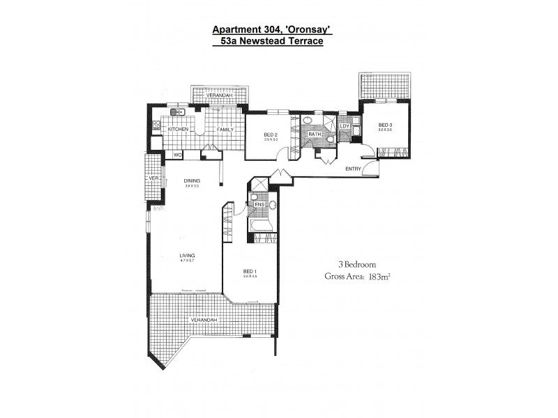 304/53a Newstead Terrace, Newstead QLD 4006 Floorplan