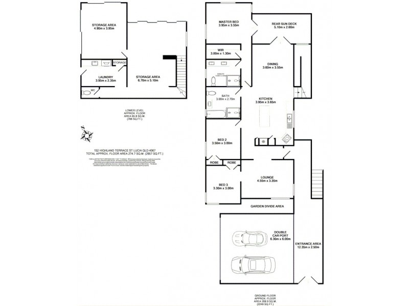 152 Highland Terrace, St Lucia QLD 4067 Floorplan