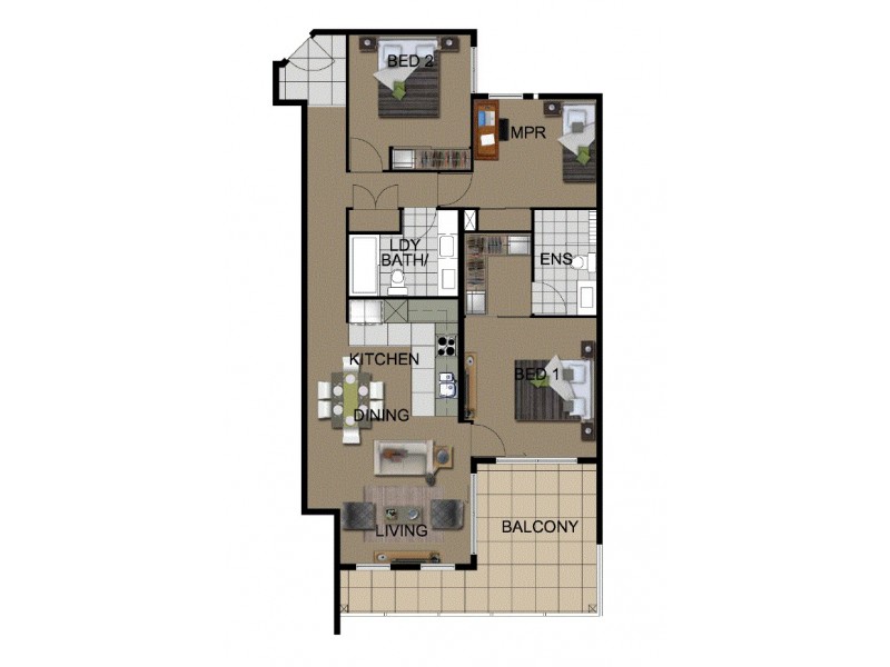 33/482-488 Upper Roma Street, Brisbane City QLD 4000 Floorplan