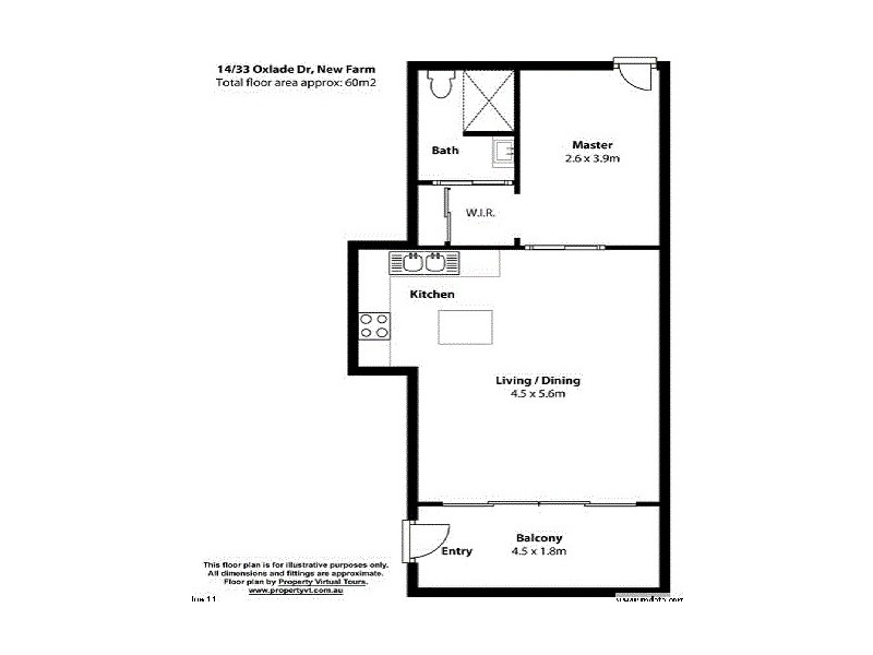 14/33 Oxlade Drive, New Farm QLD 4005 Floorplan