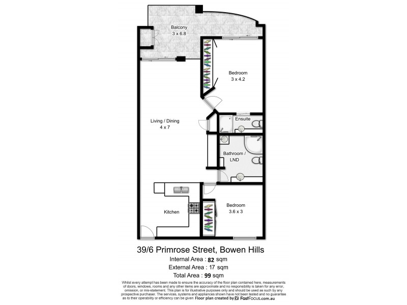 39/6 Primrose Street, Fortitude Valley QLD 4006 Floorplan