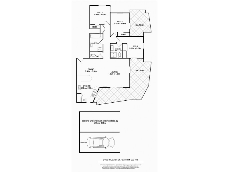 8/1023 Brunswick Street, New Farm QLD 4005 Floorplan