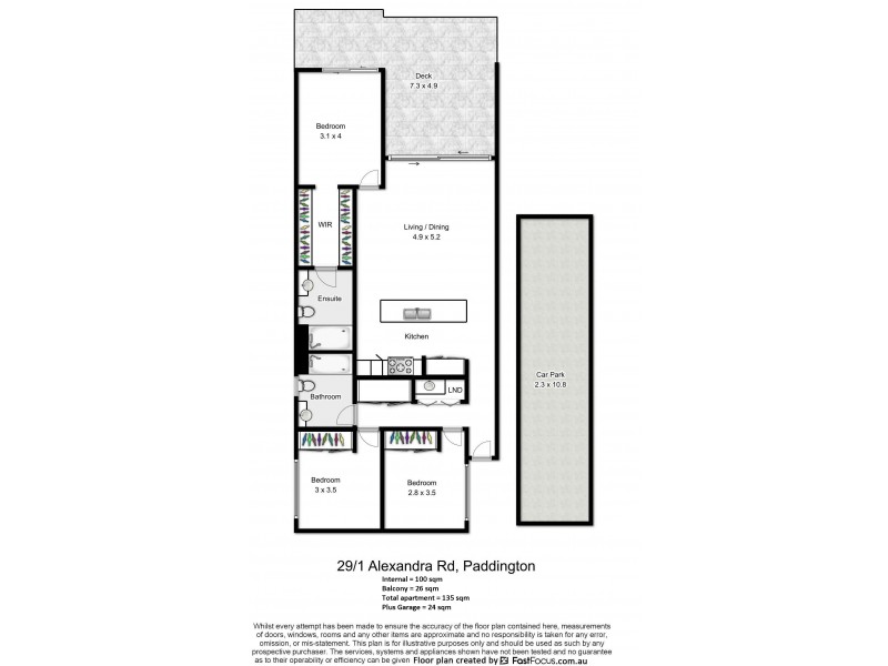 29/1 Alexandra Street, Paddington QLD 4064 Floorplan