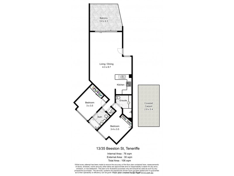 13/35 Beeston Street, Teneriffe QLD 4005 Floorplan