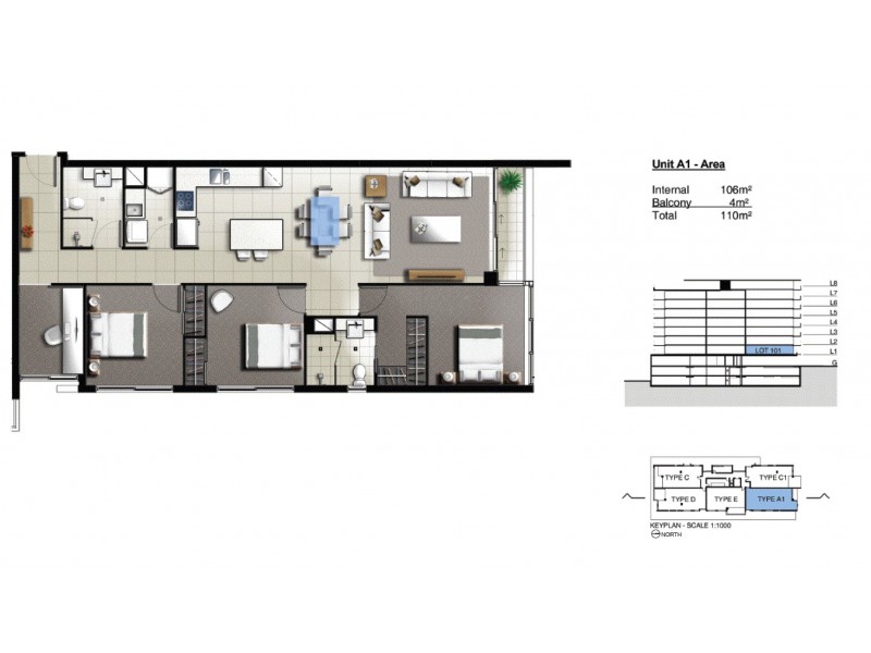 102/26 Spendelove Avenue, Southport QLD 4215 Floorplan