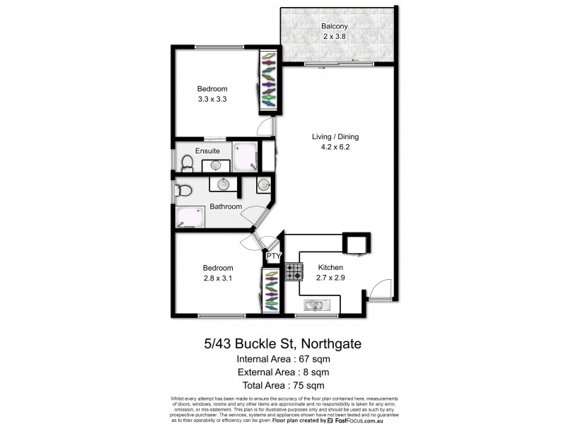5/43 Buckle Street, Northgate QLD 4013 Floorplan