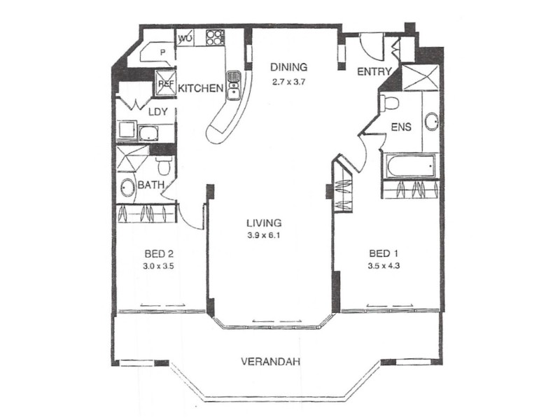 602/45b Newstead Terrace, Newstead QLD 4006 Floorplan