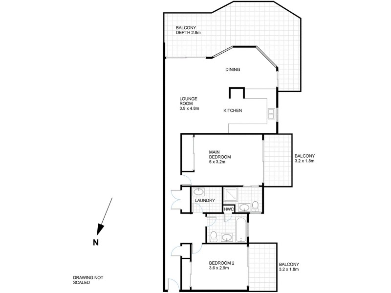 12/96 Oxlade Drive, New Farm QLD 4005 Floorplan