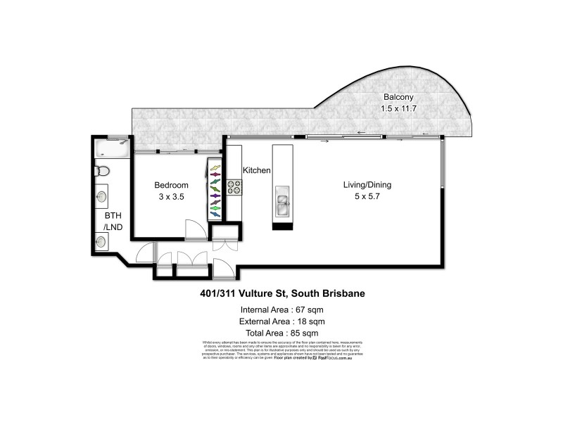South Brisbane QLD 4101 Floorplan