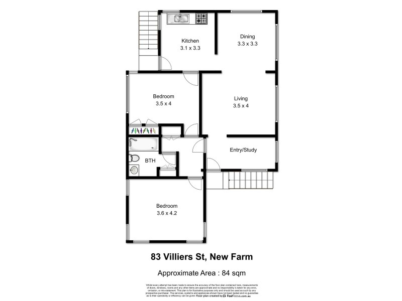 83 Villiers Street, New Farm QLD 4005 Floorplan