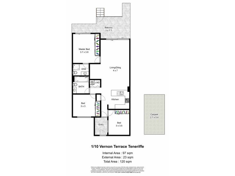 1/10 Vernon Terrace, Teneriffe QLD 4005 Floorplan