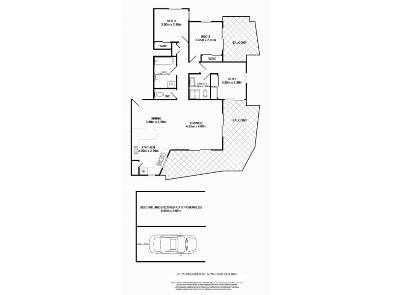 8/1023 Brunswick Street, New Farm QLD 4005 Floorplan