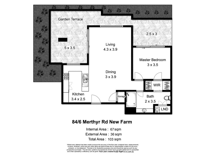 84/6 Merthyr Road, New Farm QLD 4005 Floorplan