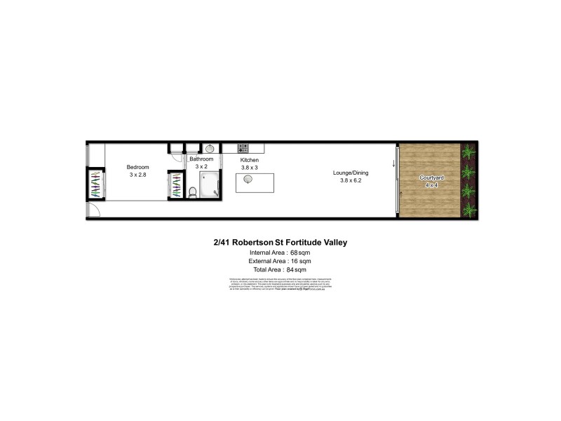 2/41 Robertson Street, Fortitude Valley QLD 4006 Floorplan