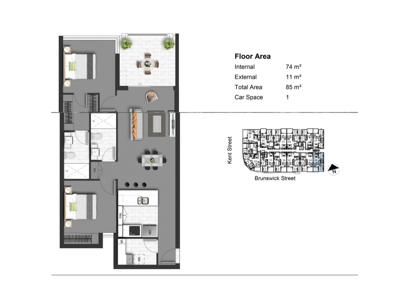 584 Brunswick Street, New Farm QLD 4005 Floorplan