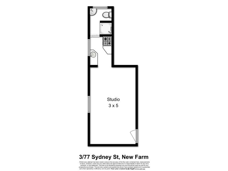 3/77 Sydney Street, New Farm QLD 4005 Floorplan