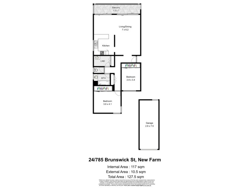24/785 Brunswick Street, New Farm QLD 4005 Floorplan
