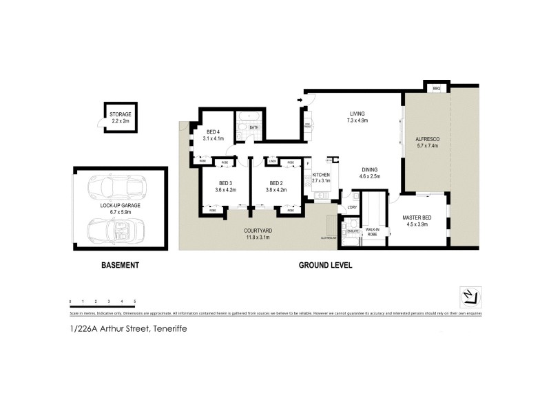 1/226a Arthur Street, Teneriffe QLD 4005 Floorplan