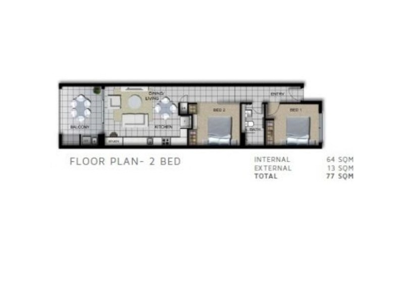 208/29 Robertson Street, Fortitude Valley QLD 4006 Floorplan