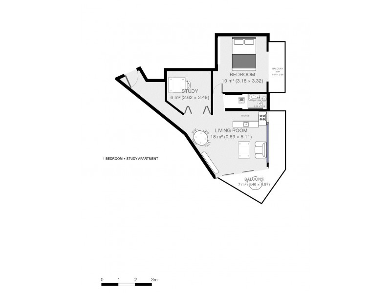 43/540 Queen Street, Brisbane City QLD 4000 Floorplan