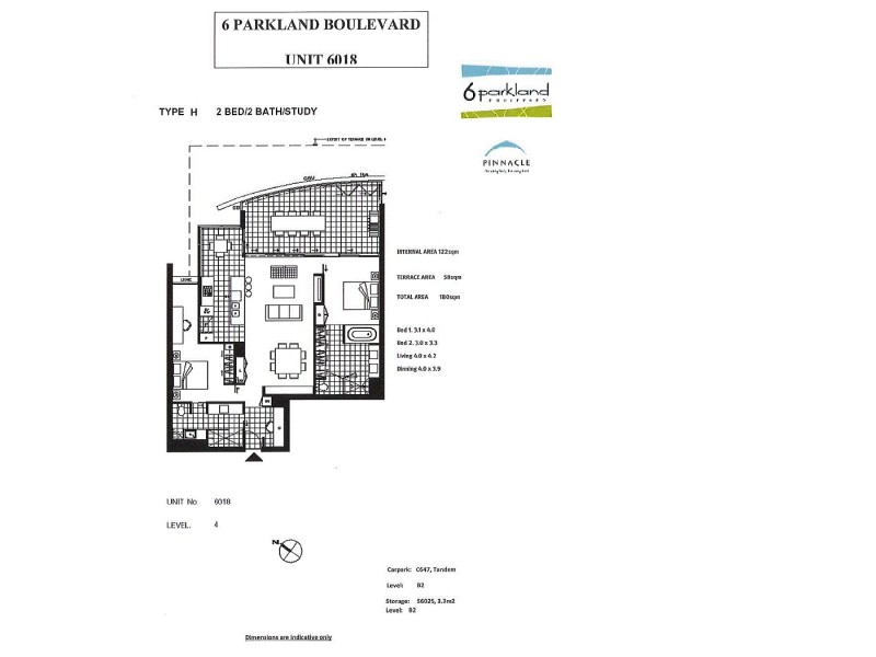 6018/6 Parkland Boulevard, Brisbane QLD 4000 Floorplan