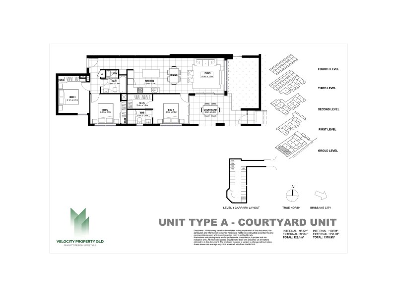 1/16-24 Lower Clifton Terrace, Red Hill QLD 4059 Floorplan
