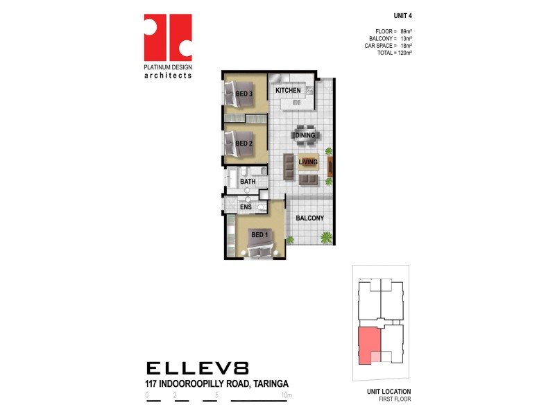 4/117 Indooroopilly Road, Taringa QLD 4068 Floorplan
