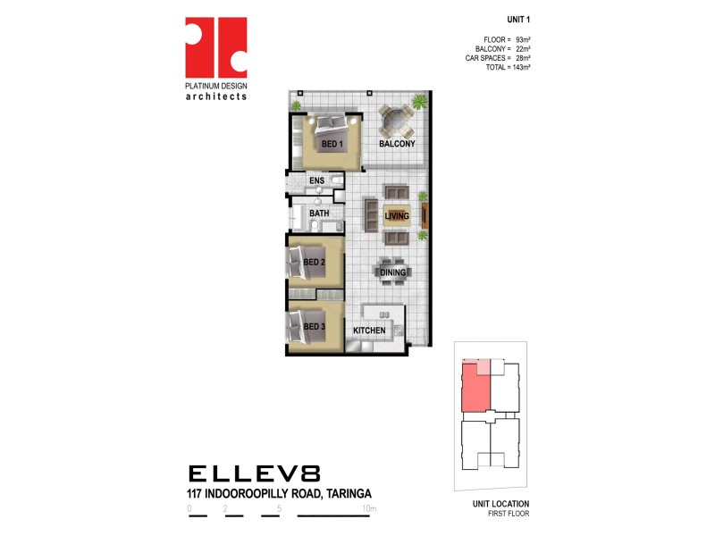1/117 Indooroopilly Road, Taringa QLD 4068 Floorplan