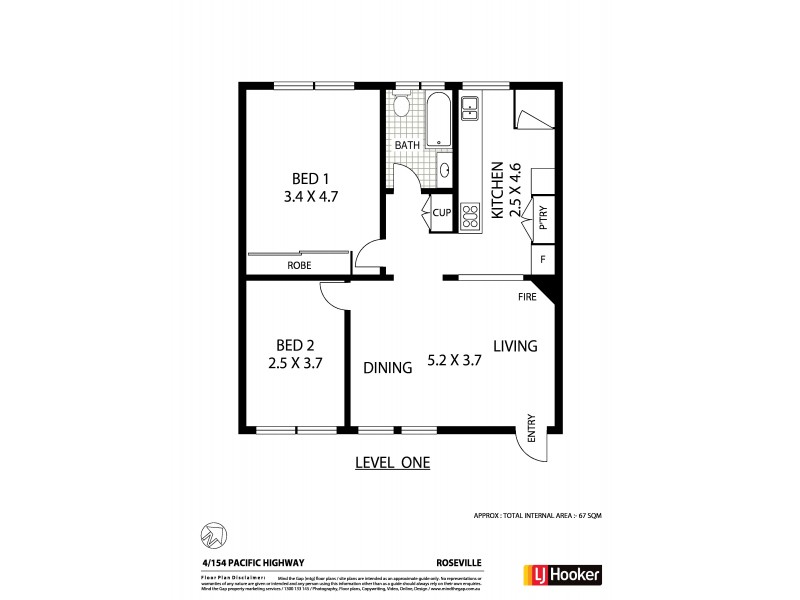 4/154 Pacific Highway, Roseville NSW 2069 Floorplan