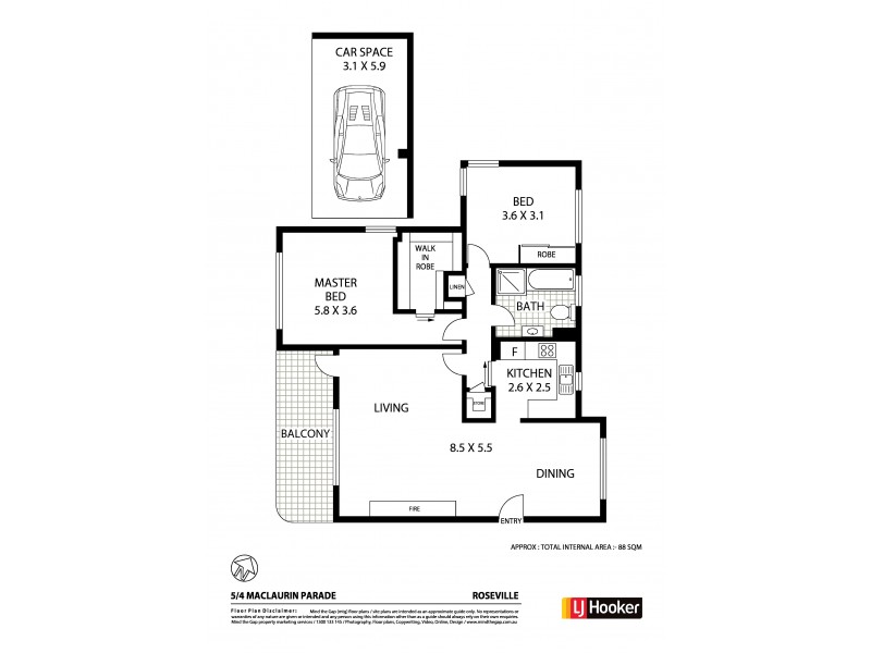 5/4 MacLaurin Parade, Roseville NSW 2069 Floorplan