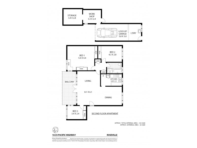 10/25 Pacific Highway, Roseville NSW 2069 Floorplan