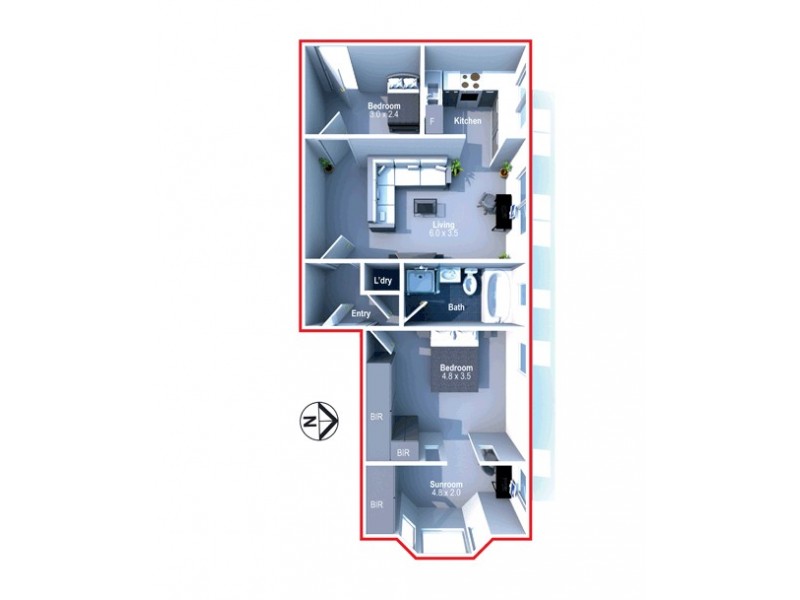 2/280 Carrington Road, Coogee NSW 2034 Floorplan