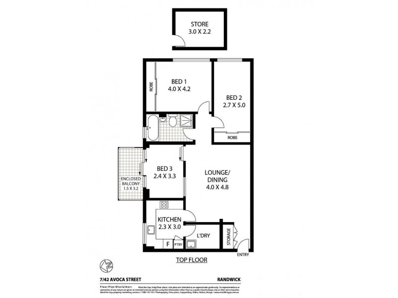 7/42 Avoca Street, Randwick NSW 2031 Floorplan