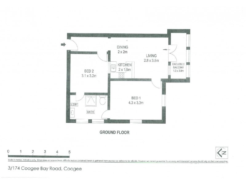 3/174 Coogee Bay Road, Coogee NSW 2034 Floorplan