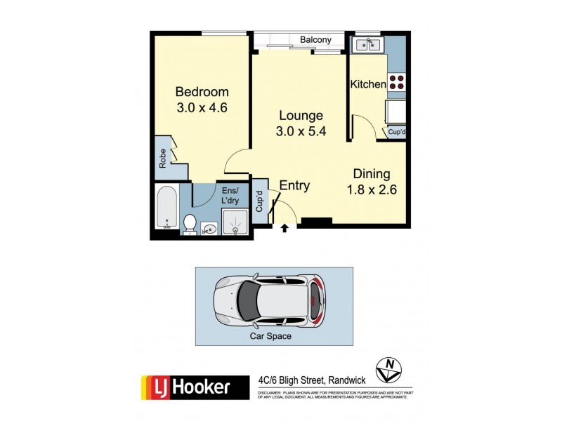 4c/6 Bligh Place, Randwick NSW 2031 Floorplan