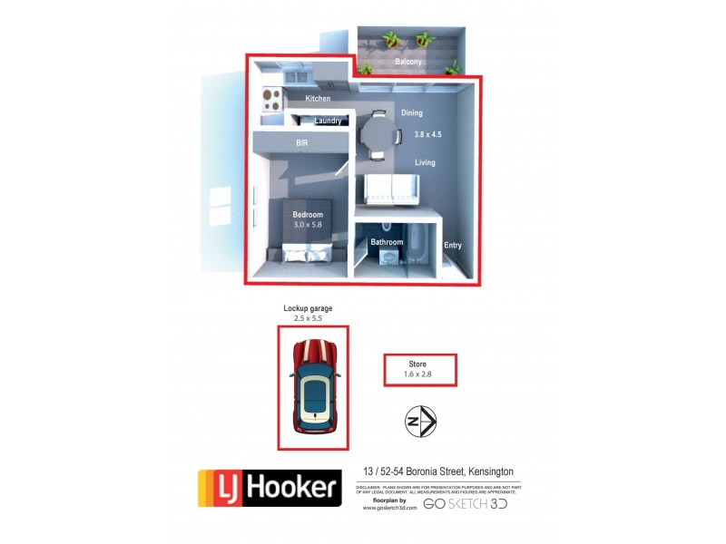 13/52 Boronia Street, Kensington NSW 2033 Floorplan