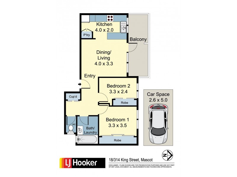 18/314 King Street, Mascot NSW 2020 Floorplan