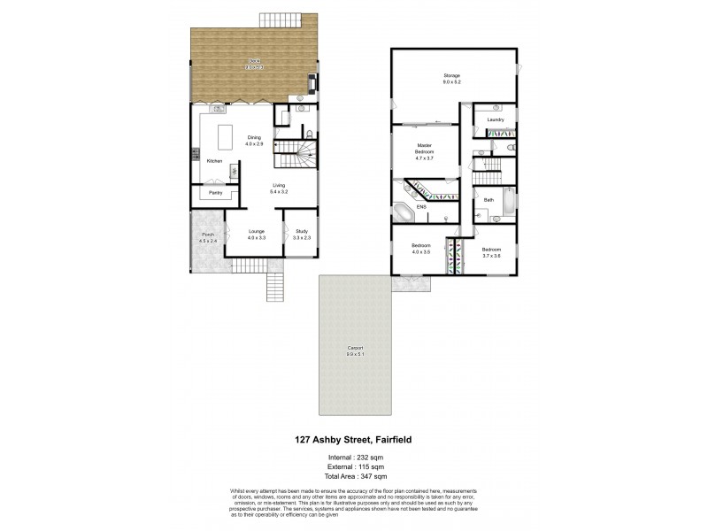 127 Ashby Street, Fairfield QLD 4103 Floorplan