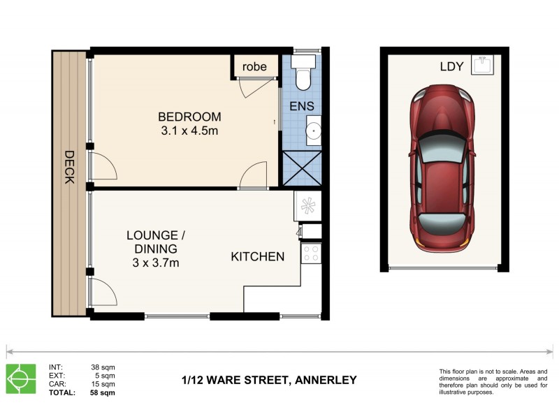 1/12 Ware Street, Annerley QLD 4103 Floorplan