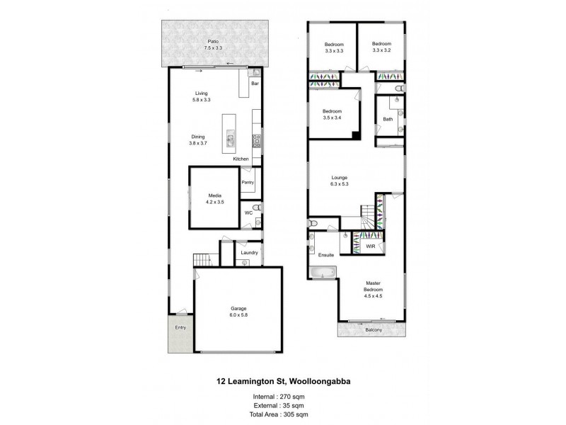 12 Leamington Street, Woolloongabba QLD 4102 Floorplan