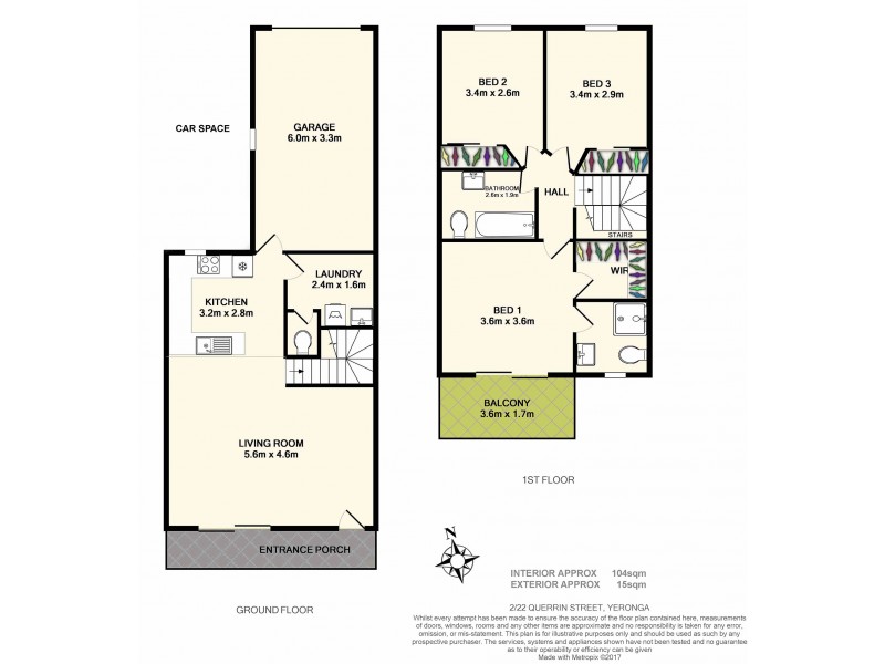 2/22 Querrin Street, Yeronga QLD 4104 Floorplan