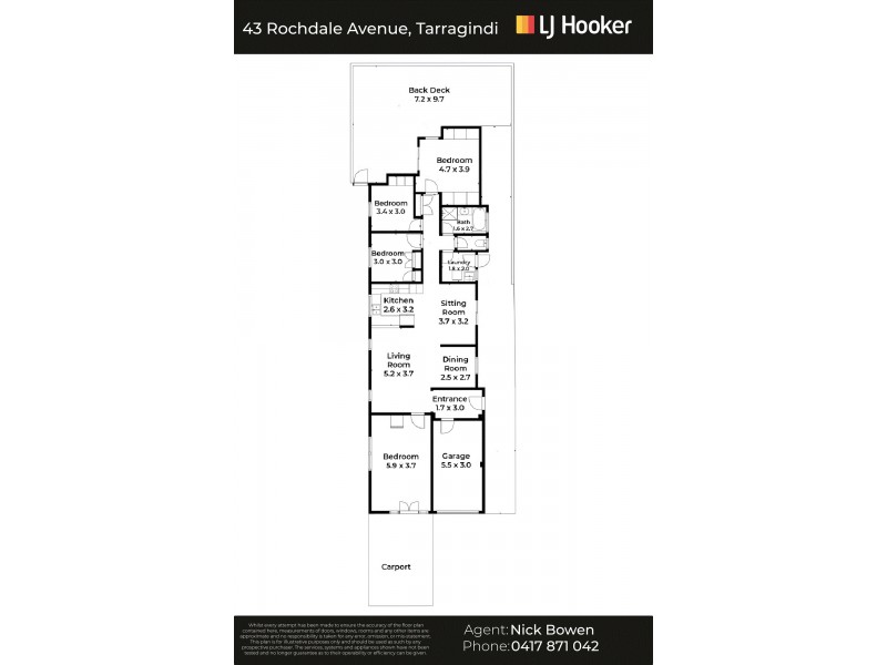 43 Rochdale Avenue, Tarragindi QLD 4121 Floorplan
